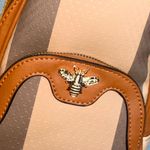 Deluxity Tan and Brown Vegan Leather Plaid Sling Crossbody Bag Bumblebee NWT Photo 9