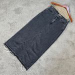 Levi Strauss Signature Women’s Maxi Denim Skirt Mid Rise Western in Gray Black 2 Photo 3