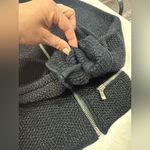 Maje  Empire Black Sweater Knit Blazer Moto Jacket Size 3/L Photo 11