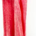 Fate Womens Boho Flax Tencel Blend Frayed Hem Tank Midi Dress Size S Washed Red Photo 4