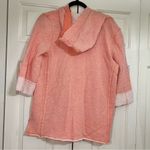 Soft Surroundings  Sweatshirt Hoodie Boxy Coral Orange 1/2 Sleeve Size Medium Photo 8