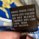 J. McLaughlin  Women's Large Blue Gold Tunic Dress Floral Boat Neck Stretch Boho Photo 6