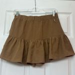 Glam Tan Ruffled Women's Skort Photo 6