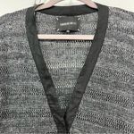 Lafayette 148 xl 100% linen cardigan front zippered pockets open knit Gray Photo 5