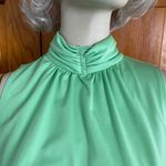 Vintage 70s Green Sleeveless Blouson Dress St Patrick’s Day XS/S Photo 2