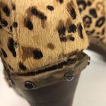 Dr. Scholl’s leopard print pony hair women’s size 6.5 wood‎ heel Tan Photo 4