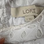 Loft Ann Taylor  White Eyelet Sleeveless Dress Summer‎ Casual Cute Photo 2