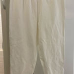 Flax  Womens white cropped Leggings elastic waist XS Photo 0