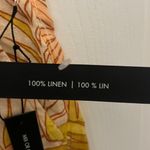 Tahari  Women’s Multicolor Palm Print 100% Linen Belted Shorts Size 6 NEW Photo 2