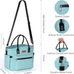 Insulated Lunch Bag for Women Men,Adult Lunch Box for Women with Adjustable Shoulder Strap,Portable Large Lunch Tote Bag for Office Work Picnic Beach,Reusable Lunch Cooler Bag Photo 5