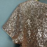 Watters Sequin Crop Top Rose Gold Short Sleeve‎ Wedding Top Bridesmaid Size 16W Photo 8