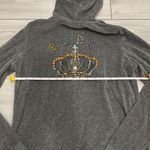 bcbg maxazria gray zip up size medium with a crown jewel detailing sewed on.. su Photo 4
