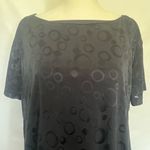 Chico's TRAVELERS by  Tunic Dress Sz 12 Black Circle Geometric Stretch Jacquard Photo 1
