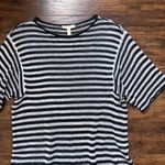 Eileen Fisher • organic linen knit stripe tunic round neck cover up dress beach Photo 4