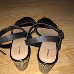 Lands' End Lands’ End low woven wedge ankle strap sandals 9.5 Photo 3