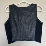 The Limited  100% Leather Black Zip Front Vest Size Medium Photo 3
