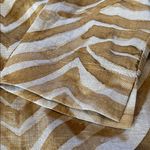 iLinen Classic Button Down Shirt Natural Zebra Size XS Tan Photo 11