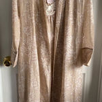 Papinelle Silk and Cotton Cherry Blossom Lace Trim Nightgown and Robe Set Size XS Photo 0