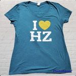 Gildan HAZEL'S Liquor Store Colorado‎ T-Shirt Women's Large V-Neck Teal Photo 0