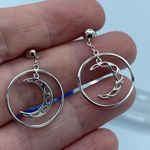 Sterling Silver Celtic Moon Earrings Photo 3