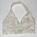 Aerie  Lace Halter Bralette - Soft White large lined Photo 0