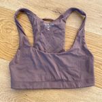 Year Of Ours  Lace Up Back Sports Bra in Taupe Photo 0