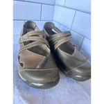 🩰 Romika Strappy Mary Janes‎ Tan Brown Leather Size 37 Stitched Details Photo 3