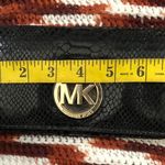 Michael Kors Black Gold tone Logo Snakeskin Leather Wallet Cardholder Bag Purse #gothic #whimsygoth Photo 3
