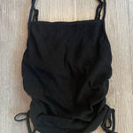 Aerie  Ribbed Tie-Side Cropped Tank Top Black Size Small Photo 0