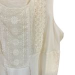 Coldwater Creek  1XL sleeveless tank lace blouse cream Photo 3