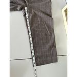 Women's Classic Brown Tan Plaid Equestrian Wide Leg Cropped Pants 8 Old Money Photo 4