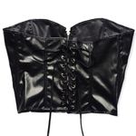 🆕Faux Leather Burlesque Bustier Hourglass Slimming Corset Top Photo 6