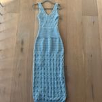 Torn By Ronny Kobo Ronny Kobo blue crochet knit dress  Photo 4