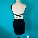 Reformation  + Net Sustain Kate Open-back Organic Denim Mini Dress Black Size 2 Photo 4