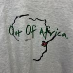 Hanes Vintage Y2K Out of Africa Kenya T-Shirt  Beefy XL Gray Map Graphic Photo 15