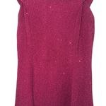 David's Bridal David’s Bridal Speechless Maroon Allover Sparkle Mini Dress Photo 3