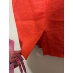 Max Mara Linen Skirt Women's Size 10 Orange Pencil Knee Length Straight Colorful Photo 7