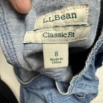 Vintage LL Bean Women's 8 Classic Fit Cotton Elastic Waist Mom Jean‎ Shorts 90s Blue Photo 3