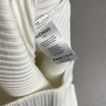 Alemais Ribbed Knit Shorts 10 White Pull On Elastic Waist Organic Cotton Stretch Photo 9