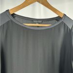 Eileen Fisher Long Sleeve Silk Bateau Neck Tunic Dress in Black Size Extra Small Photo 5