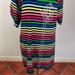Sonia Rykiel Rainbow Striped Jeweled Floral Dress Pink Size 16 Photo 4