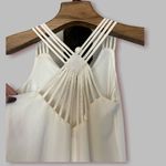 Marcelle silk and polyester cream colored dress White Photo 4
