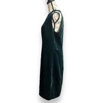 Elie Tahari 12 Green Velvet Cutout Sheath Midi Dress Cocktail Party Festive Chic Photo 5