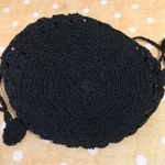 Black round boho crochet purse Photo 2