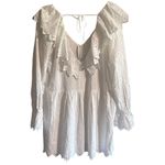Top Shop White Cotton Dress Size 12 Photo 5