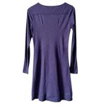 Horny Toad OOLONG PURPLE LONG SLEEVE ROUND NECK PULLOVER DRESS S Photo 3