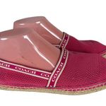 Coach  Corrie Espadrille Pink Perforated Slip On Shoes Size 7 Photo 2