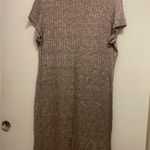 Shop The Trends Womens Midi Shirt Dress XL Beige White Squares Print Bust 42” Tan Photo 0