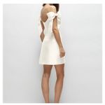 Alfred Sung  Ivory Satin Bow Corset Mini Dress - Size 2 Photo 2