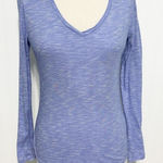 Old Navy  Women's Pinstripe V Neck Long‎ Sleeve Pullover Top Blue Size Small Photo 0